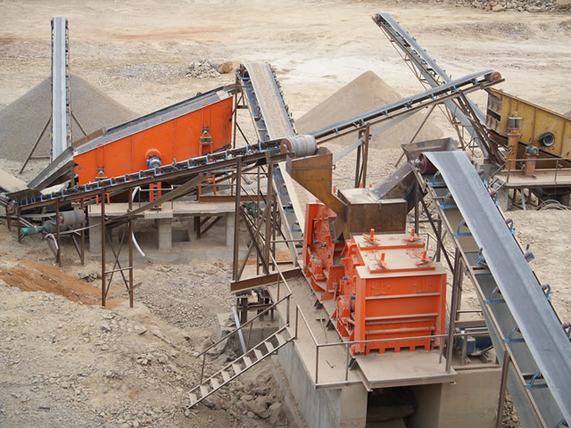 Process flow of aggregate production line