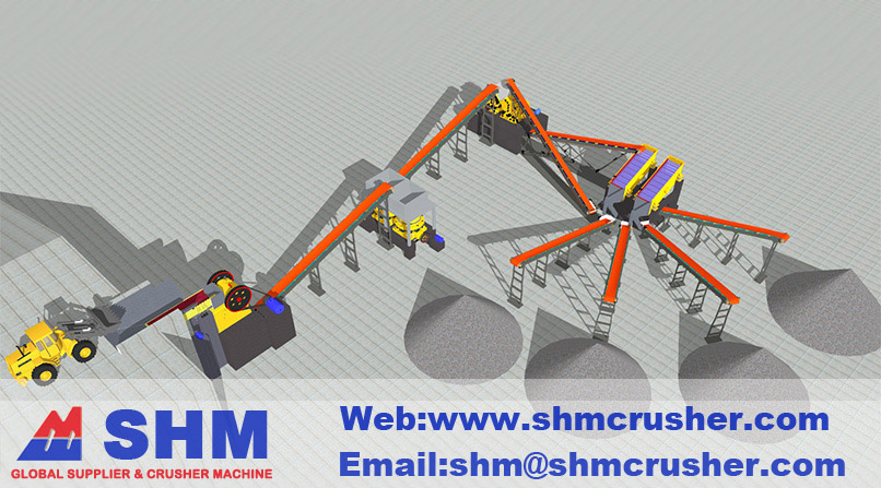 300-400 tons stone crushing plant