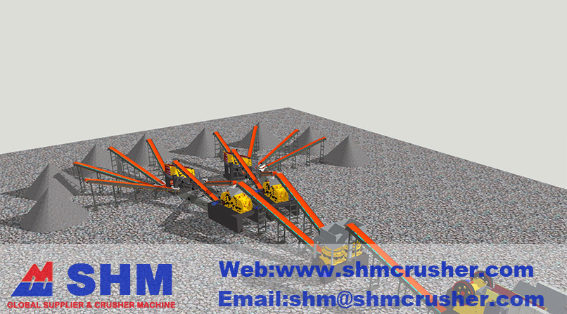 400-500 tons stone crushing plant